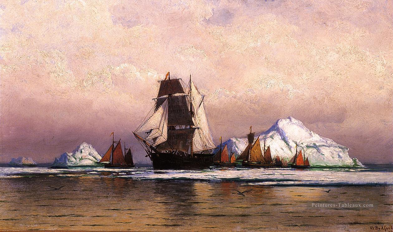 Flotte de pêche au large de Labrador2 William Bradford Peintures à l'huile